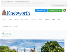 Tablet Screenshot of knebworthhouse.com